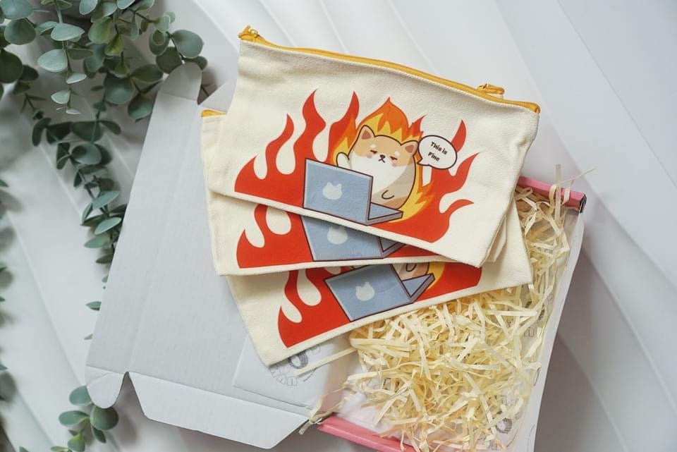 Handmade Cute Hot Press Shiba and Bunny Canvas Cosmetic Bag: A Creative DIY Project - NYU NYU