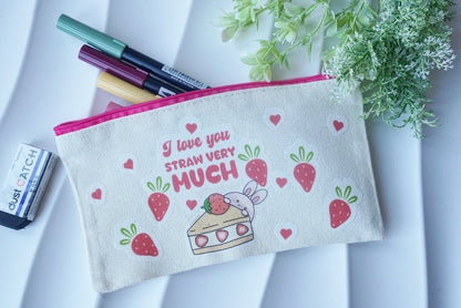 Stationery Bag - I Love You Strawberry much - NYU NYU