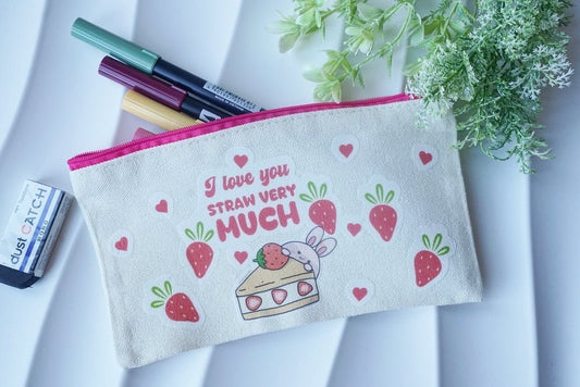 Stationery Bag - I Love You Strawberry much - NYU NYU