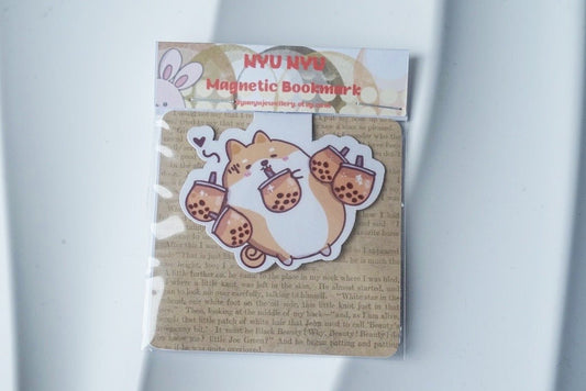 Magnetic Bookmark - Shiba with Boba - NYU NYU