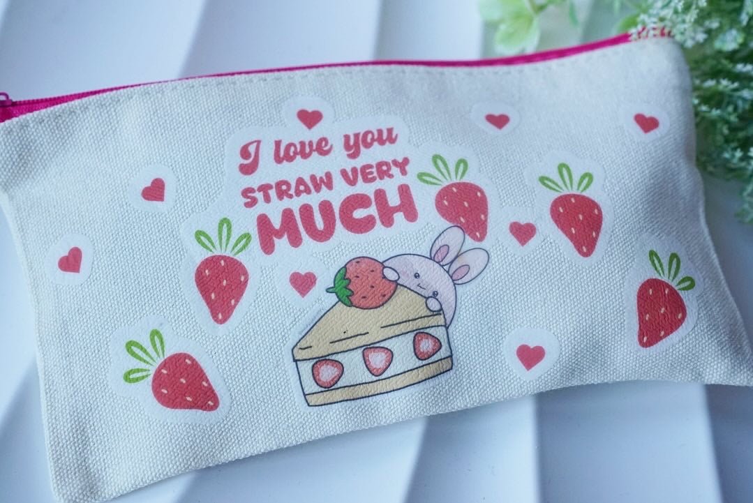 Stationery Bag - I Love You Strawberry much - NYU NYU