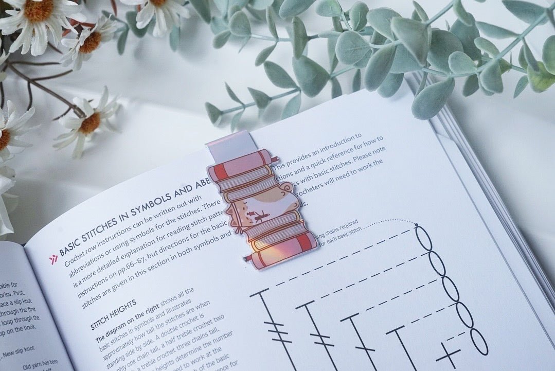 Magnetic Holographic Bookmarks - Book With Shiba - NYU NYU