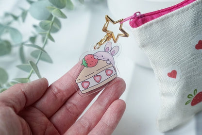 Key Chain - Strawberry Cake Bunny Hide & Seek - NYU NYU