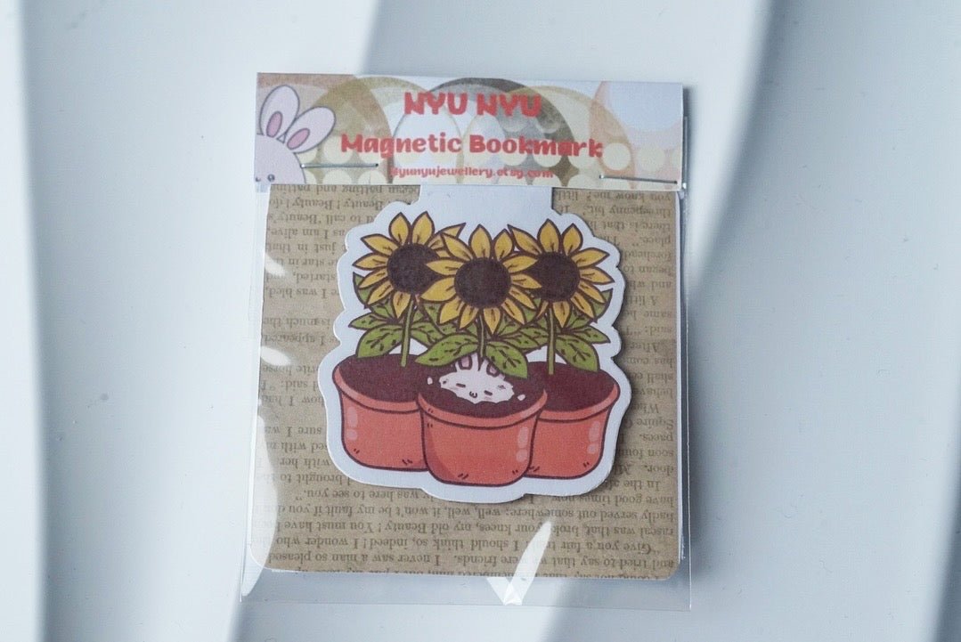 Magnetic Bookmark - Sunflower Bunny - NYU NYU