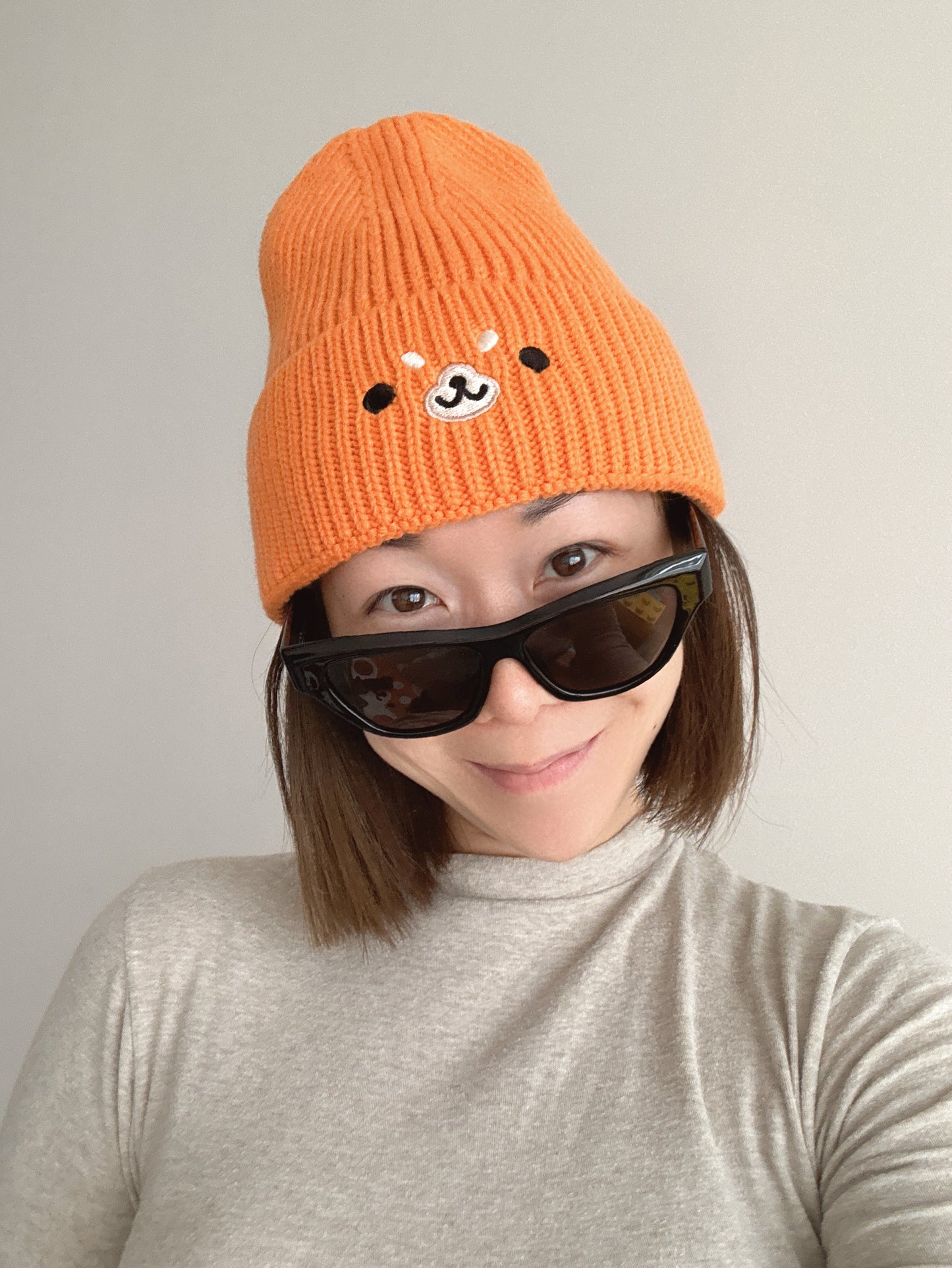 Shiba Inu Embroidery Beanie Hat