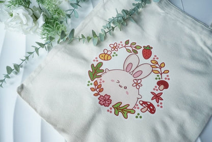 Tote Bag - Bunny plant wreath - NYU NYU