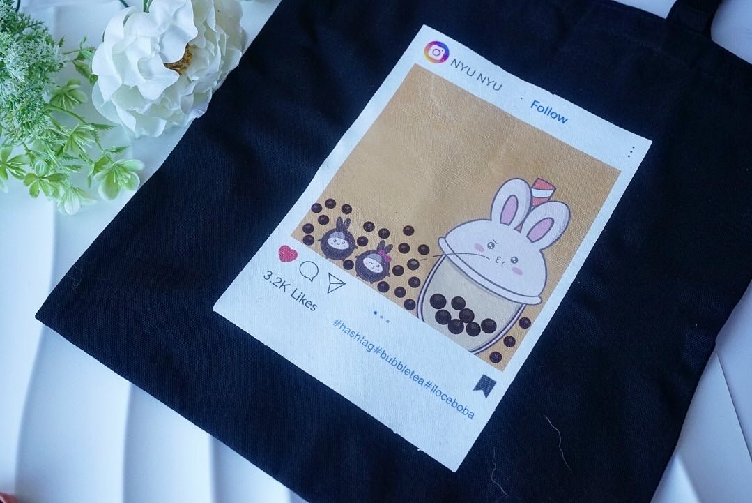Tote Bag - Instagram Bubble Tea Bunny Family - NYU NYU