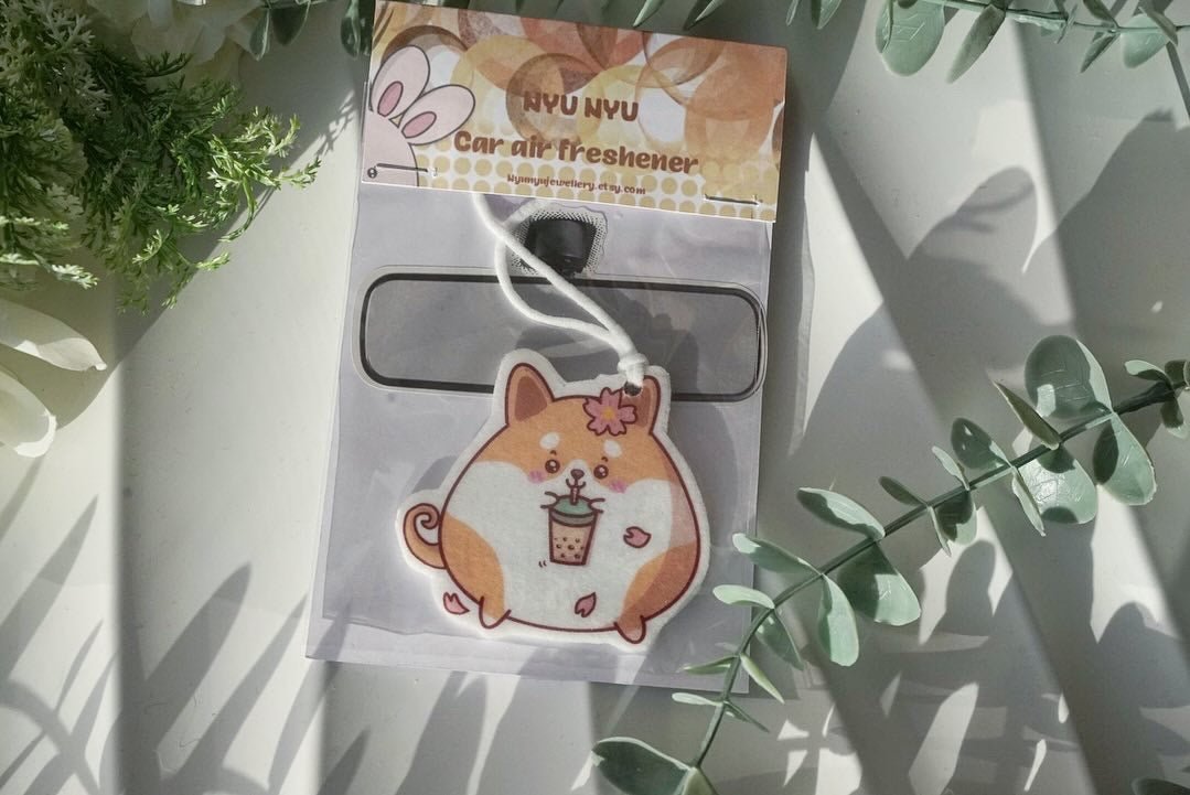 Car air freshener - Boba Shiba - NYU NYU