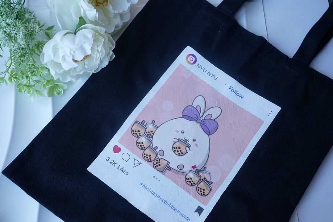 Tote Bag - Instagram Boba Bubble tea Bunny - NYU NYU