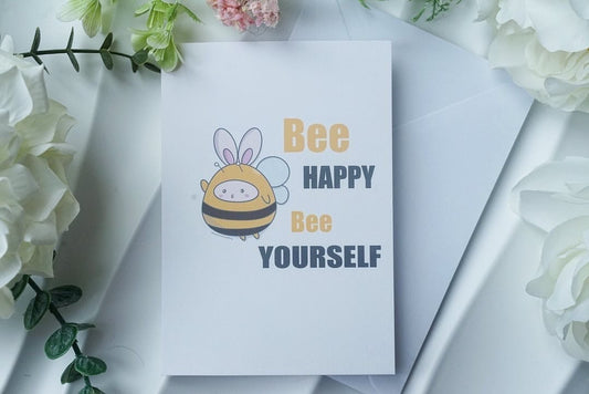 Greetings Card - Bee Happy - NYU NYU