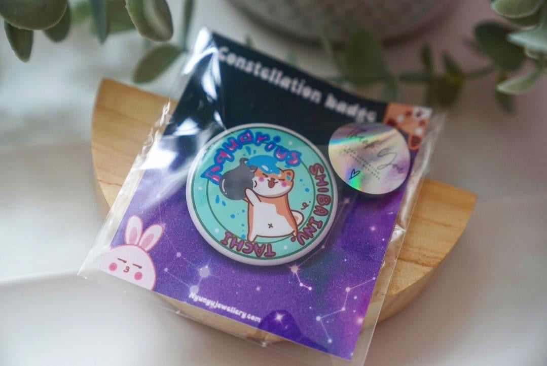 Constellation Badge - Shiba Inu Aquarius Collection