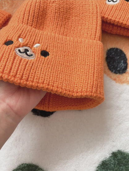 Shiba Inu Embroidery Beanie Hat