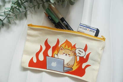 Stationery Bag - It’s Fine Shiba Inu - NYU NYU