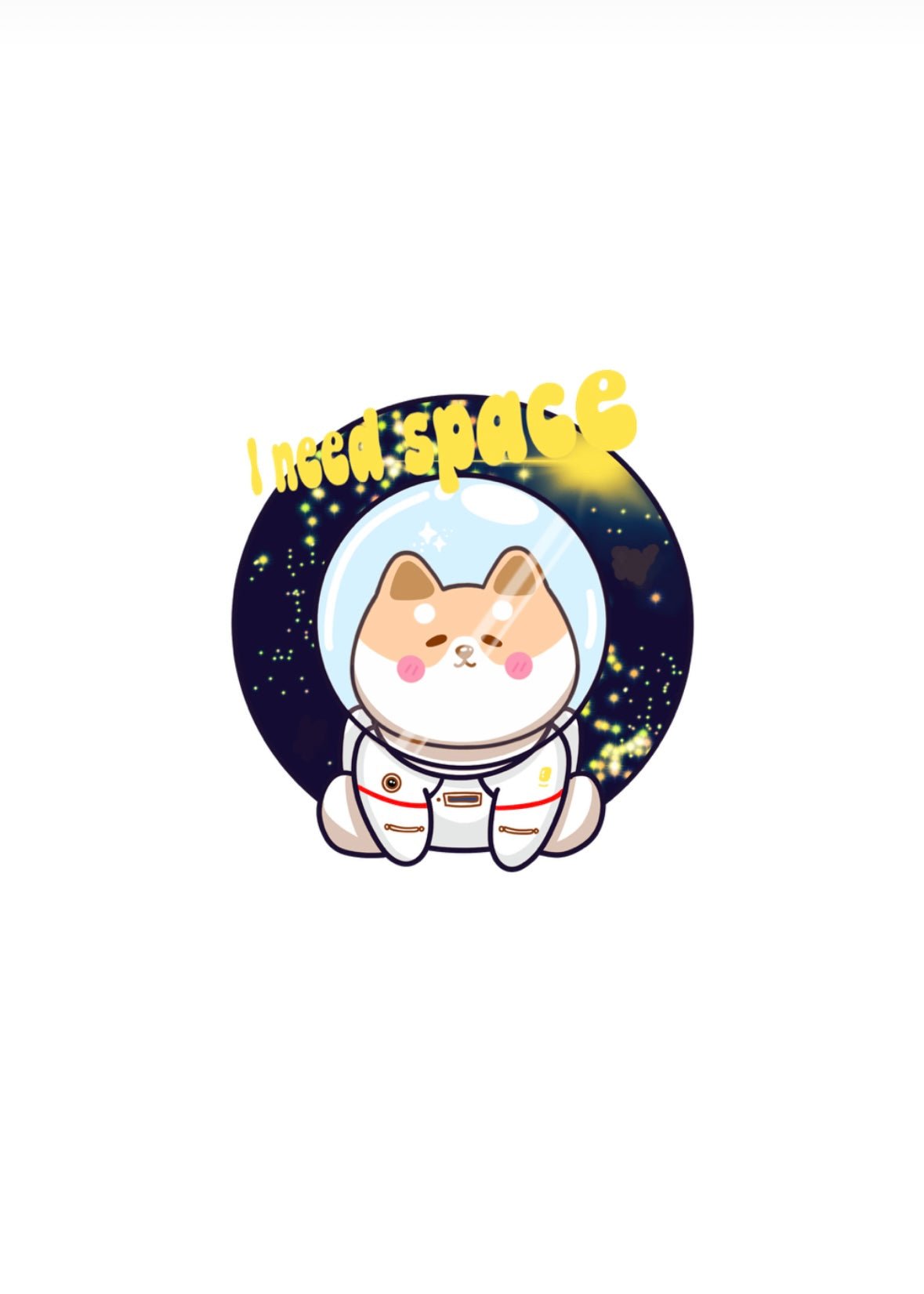 Vinyl Stickers - Shiba I need space - NYU NYU