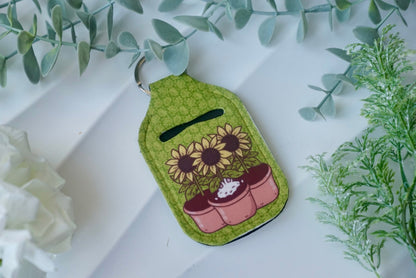 Hand Sanitizer Holder Keychains - Sunflower With Bunny - NYU NYU