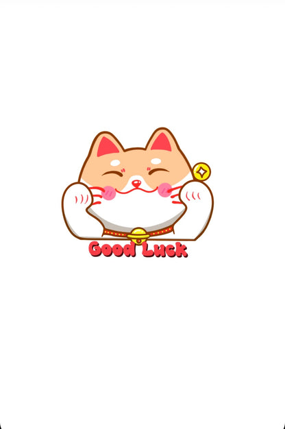 Vinyl Stickers - Shiba Japanese Lucky Cat - NYU NYU