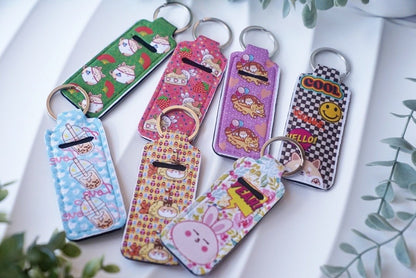 Lip Balm Keychain Holders - Totoro Cat Bus with Shiba Inu - NYU NYU