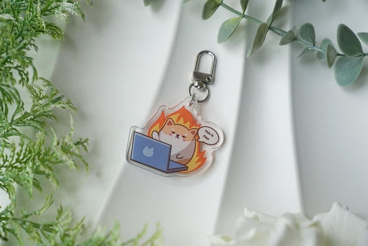 Key Chain - This is fine Shiba Inu - NYU NYU