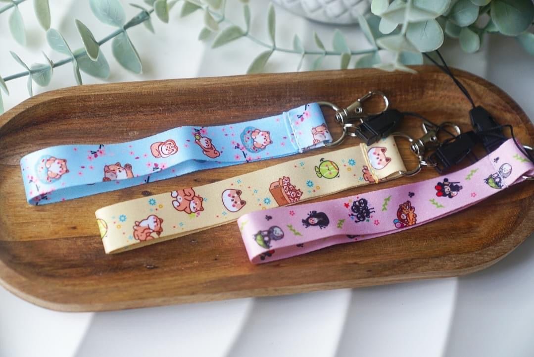 Short Wristlet Lanyard - Shiba Inu & Bunny - NYU NYU