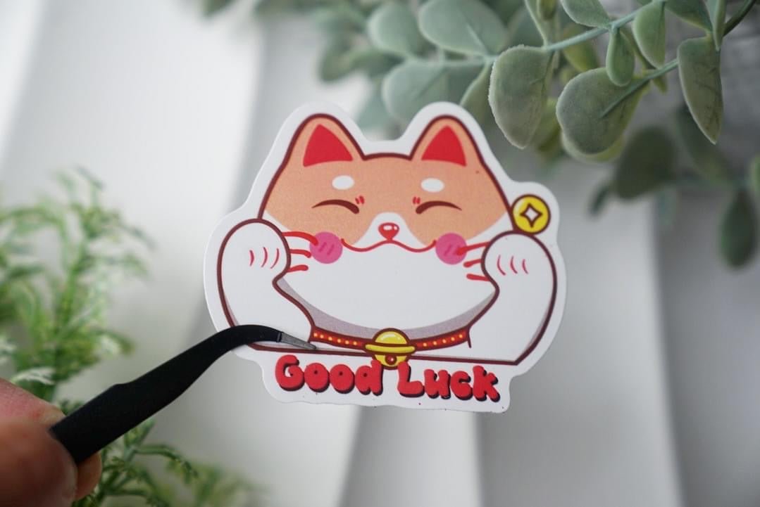 Vinyl Stickers - Shiba Japanese Lucky Cat - NYU NYU