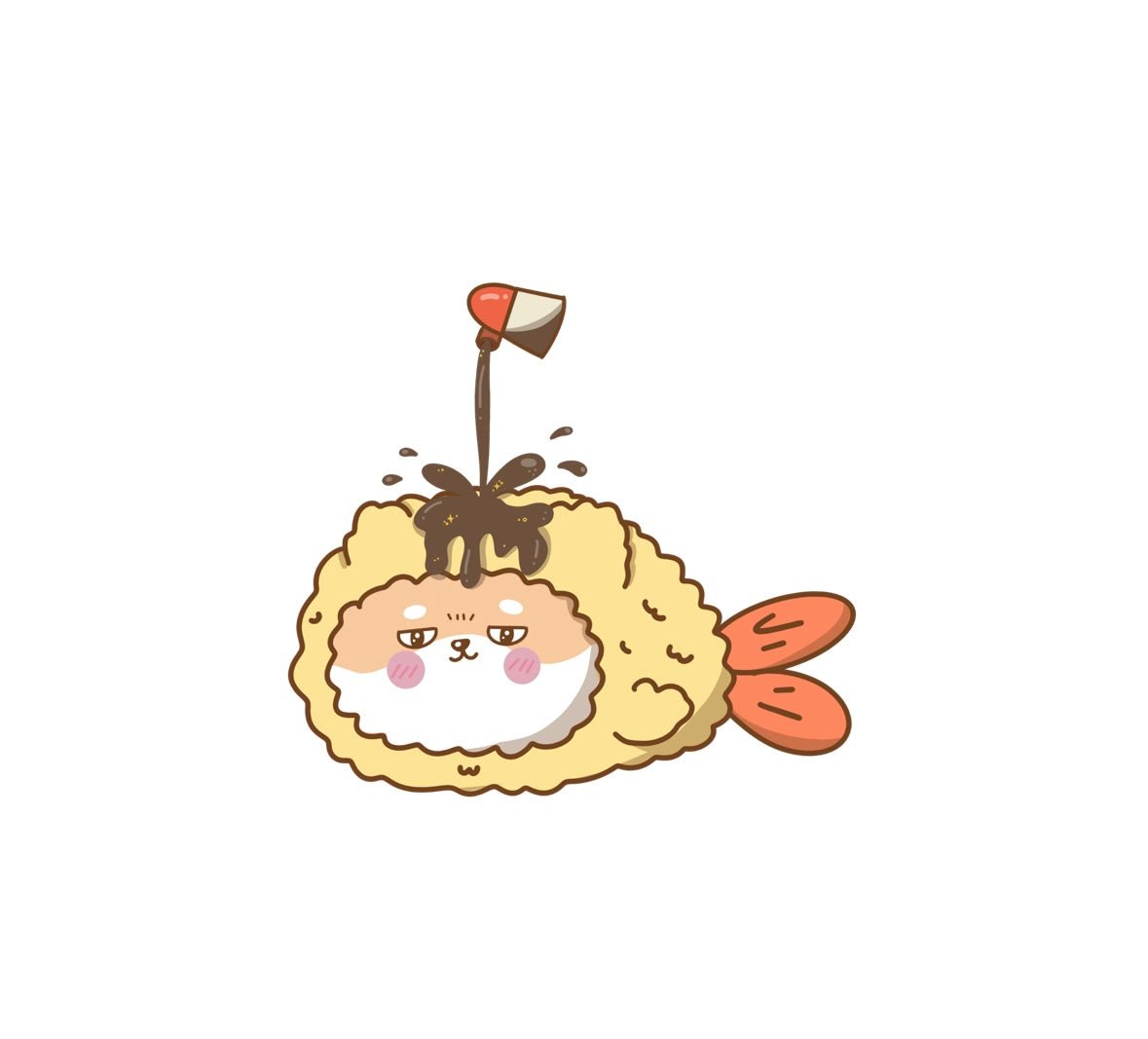 Vinyl Stickers - Shiba inu Tempura Shrimp - NYU NYU