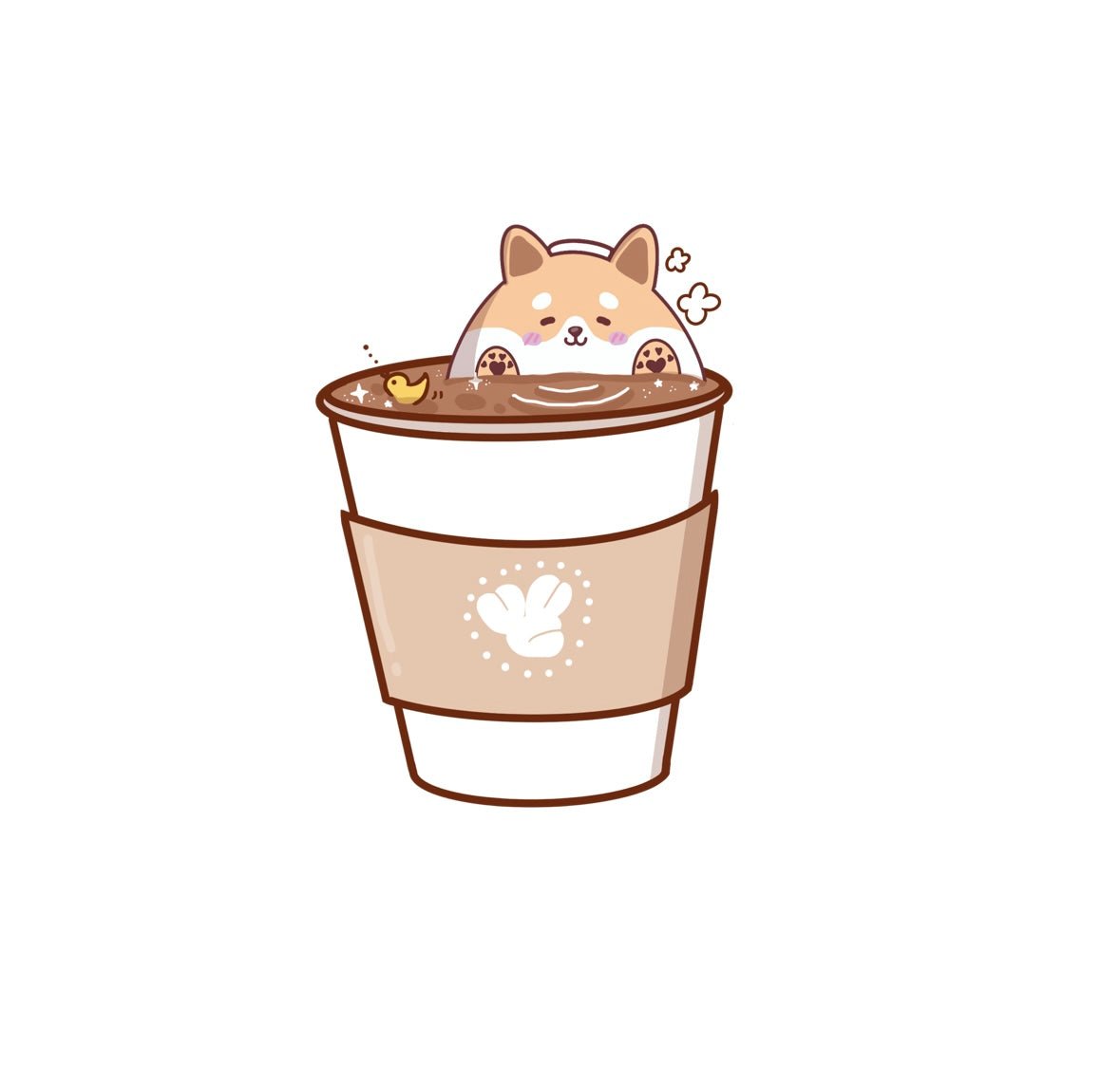 Vinyl Stickers - Shiba Coffee 2 - NYU NYU