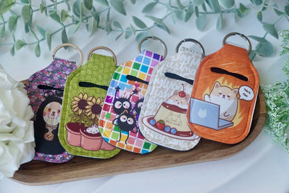 Hand Sanitizer Holder Keychains - It’s Fine Shiba Inu Working - NYU NYU