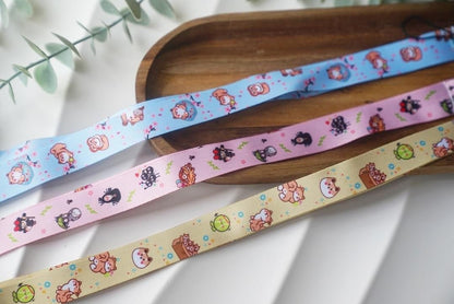 Long Wristlet Lanyard - Shiba Inu & Bunny - NYU NYU