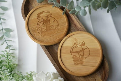 Bamboo Coasters - Bubble Tea Bunny - NYU NYU