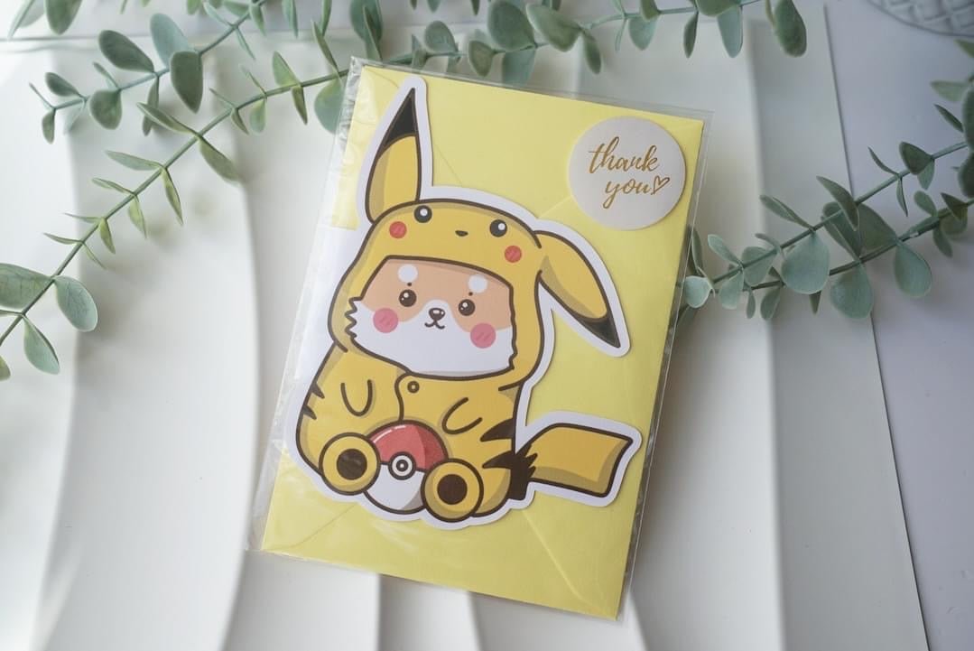 Greeting Cards - Shiba Inu Pikachu - NYU NYU