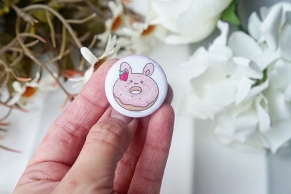 Badge Pin - Funny Foodies Bunny - NYU NYU