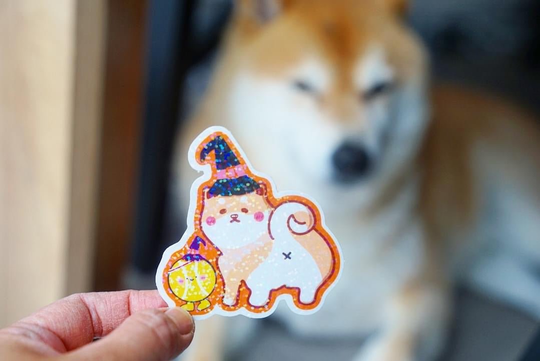 Vinyl stickers - Halloween Shiba with ten ten - NYU NYU