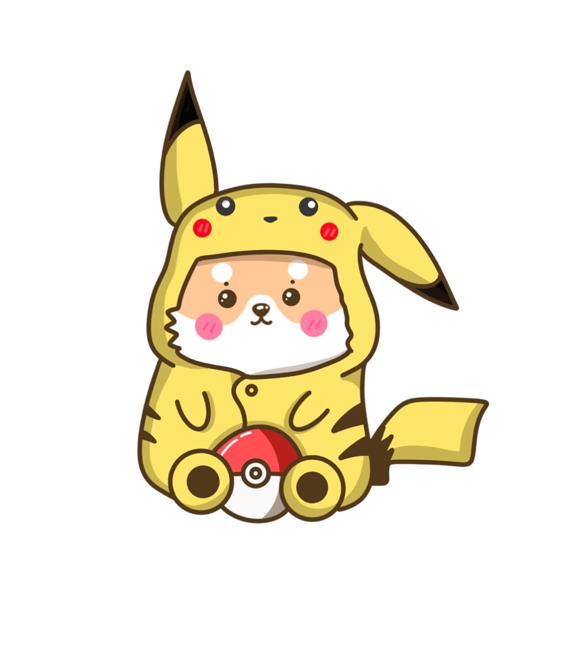 Vinyl Stickers - Shiba Inu Pikachu - NYU NYU