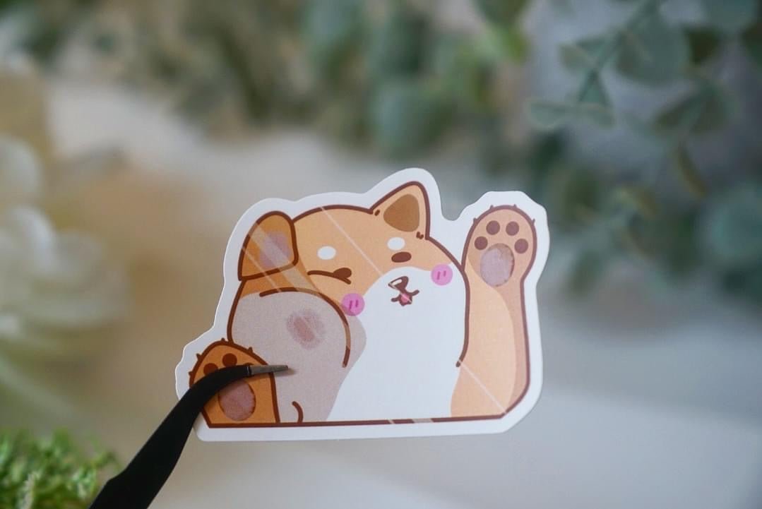 Vinyl Stickers - Shiba Inu falling down - NYU NYU