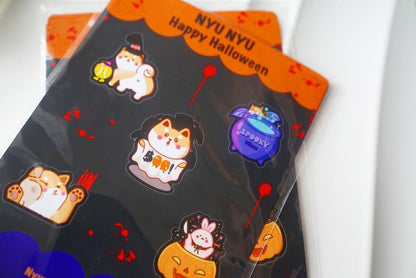 Sticker Sheets - Happy Halloween Shiba Inu & Bunny - NYU NYU